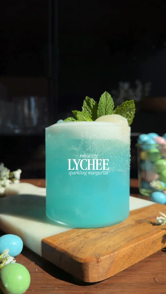 Robin Egg Lychee Sparkling Margarita